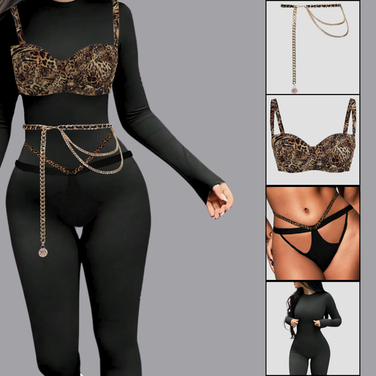 Leopard Chain 4-Piece Set