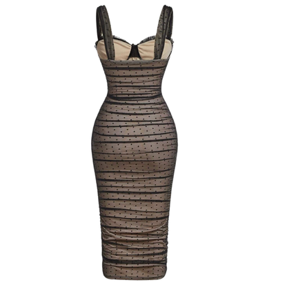 Mesh Frill Trim Bodycon