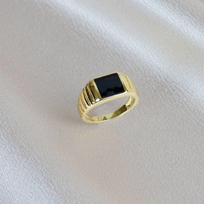 Black Enamel Ring