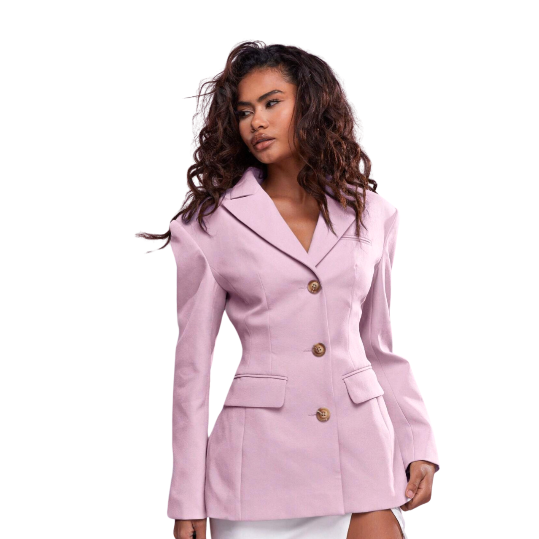 Single Breast Long Blazer