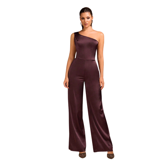 Burgundy Retro Jumpsuit