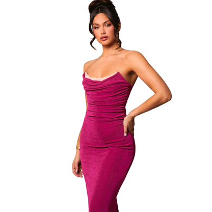 Two-tone Glossy Mermaid Dress